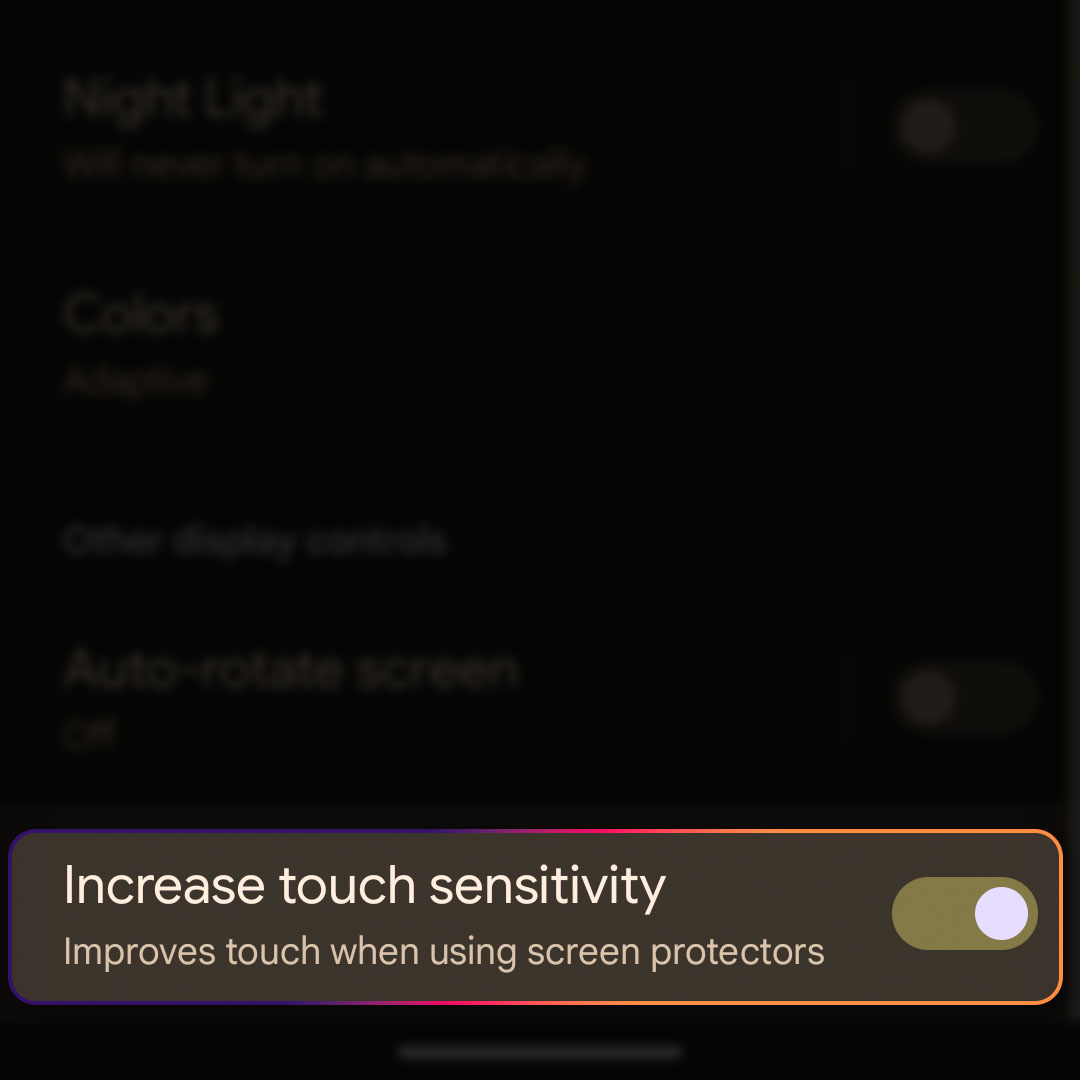 increase touch sensitivity pixel 7 5