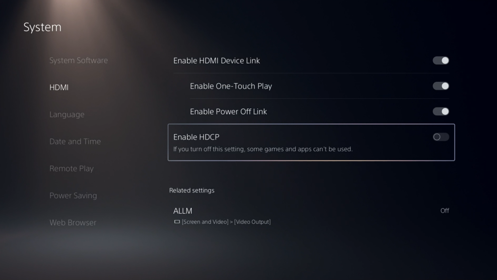 Enable HDCP