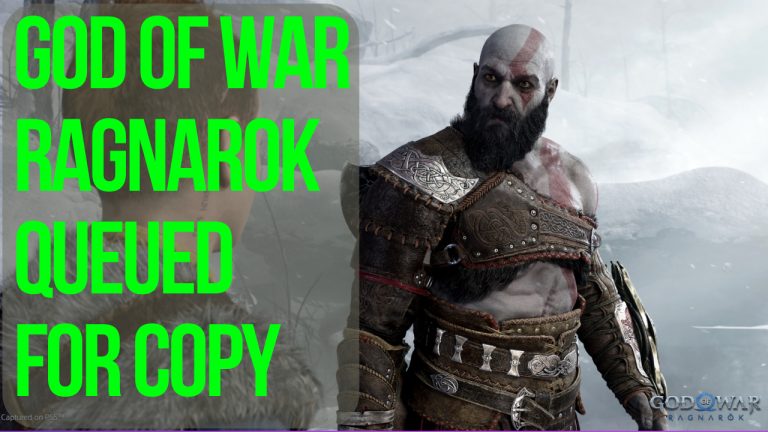 God of War Ragnarok "Queued for Copy" Error