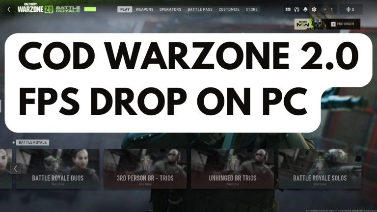 How To Fix COD Warzone 2.0 FPS Drop On PC