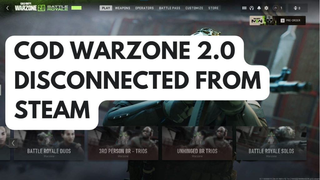 How to Fix Cod Warzone 2.0 Disconnected from Steam