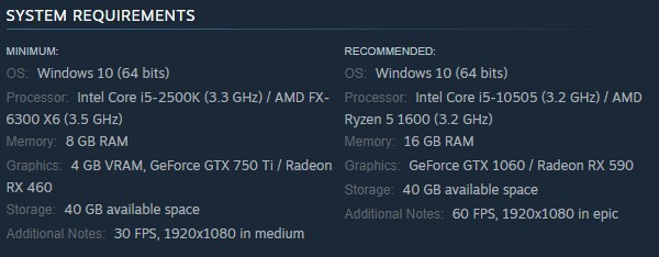 Evil West - Check Out the System Requirements 