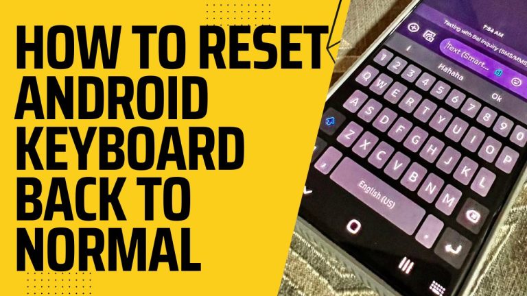 Reset android keyboard