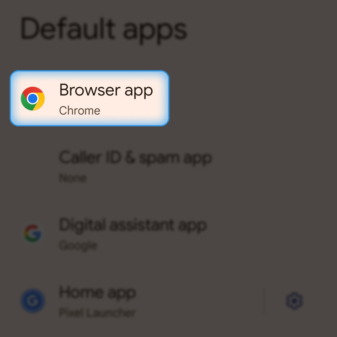 change default browser google pixel 7 4