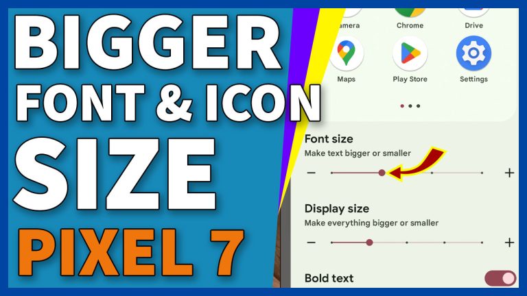 change font icon size pixel 7 11