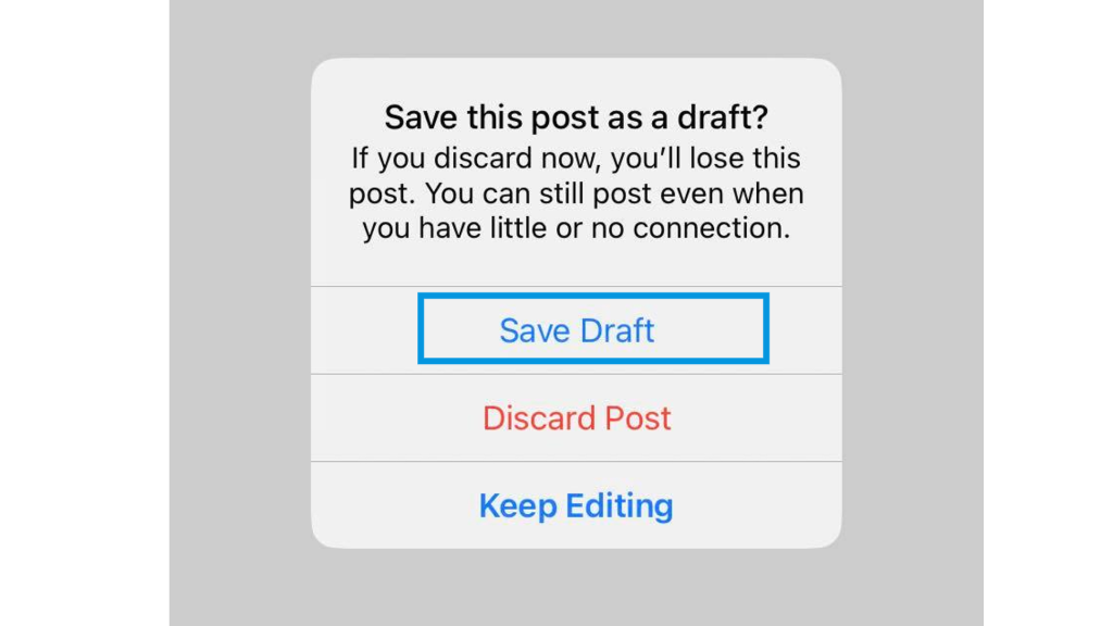 Save As Draft