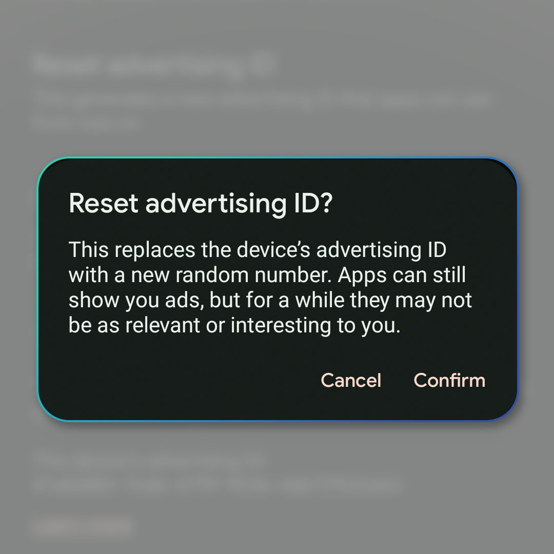 reset advertising id pixel 7 4