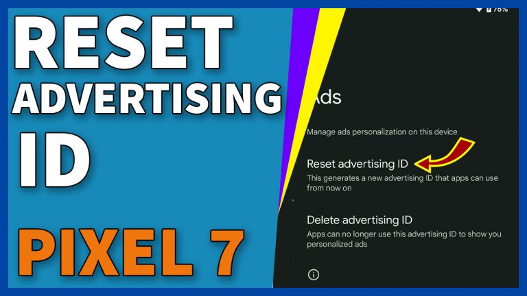 reset advertising id pixel 7 6