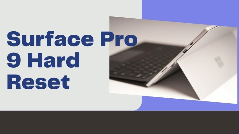 Surface Pro 9 Hard Reset
