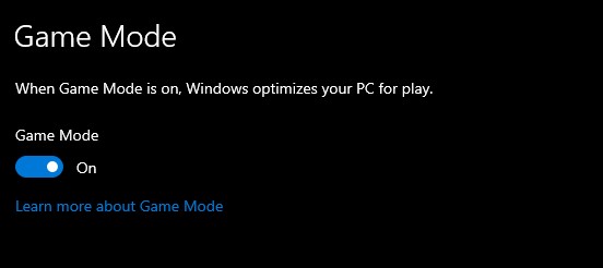 Fix #3 Enable Game Mode Option