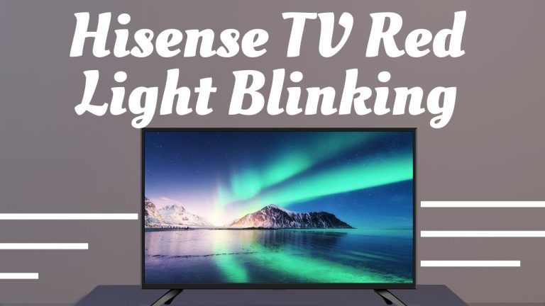 hisense tv red light blinking