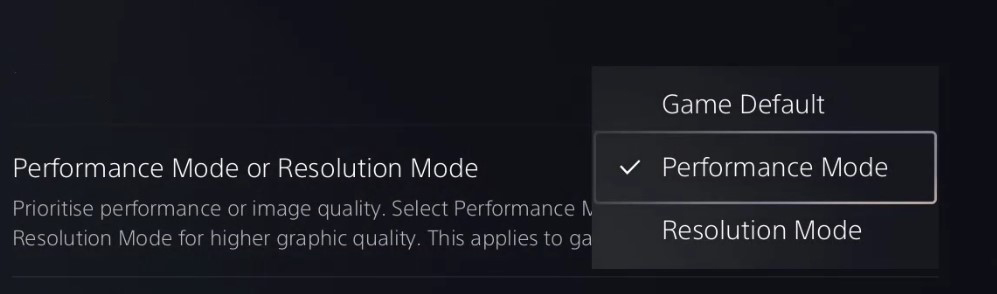 Solution #4 Use Performance Mode