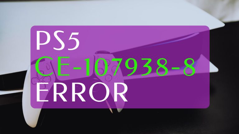 PS5 CE-107938-8 Error