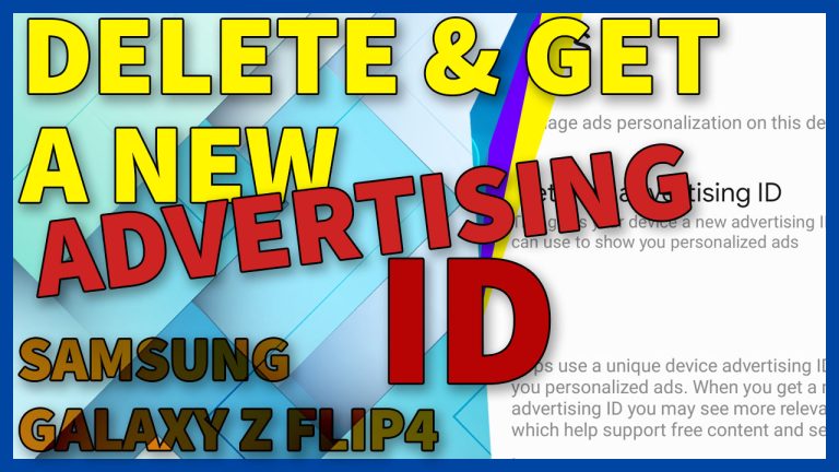 delete getnew advertising ID galaxy zflip4 TN
