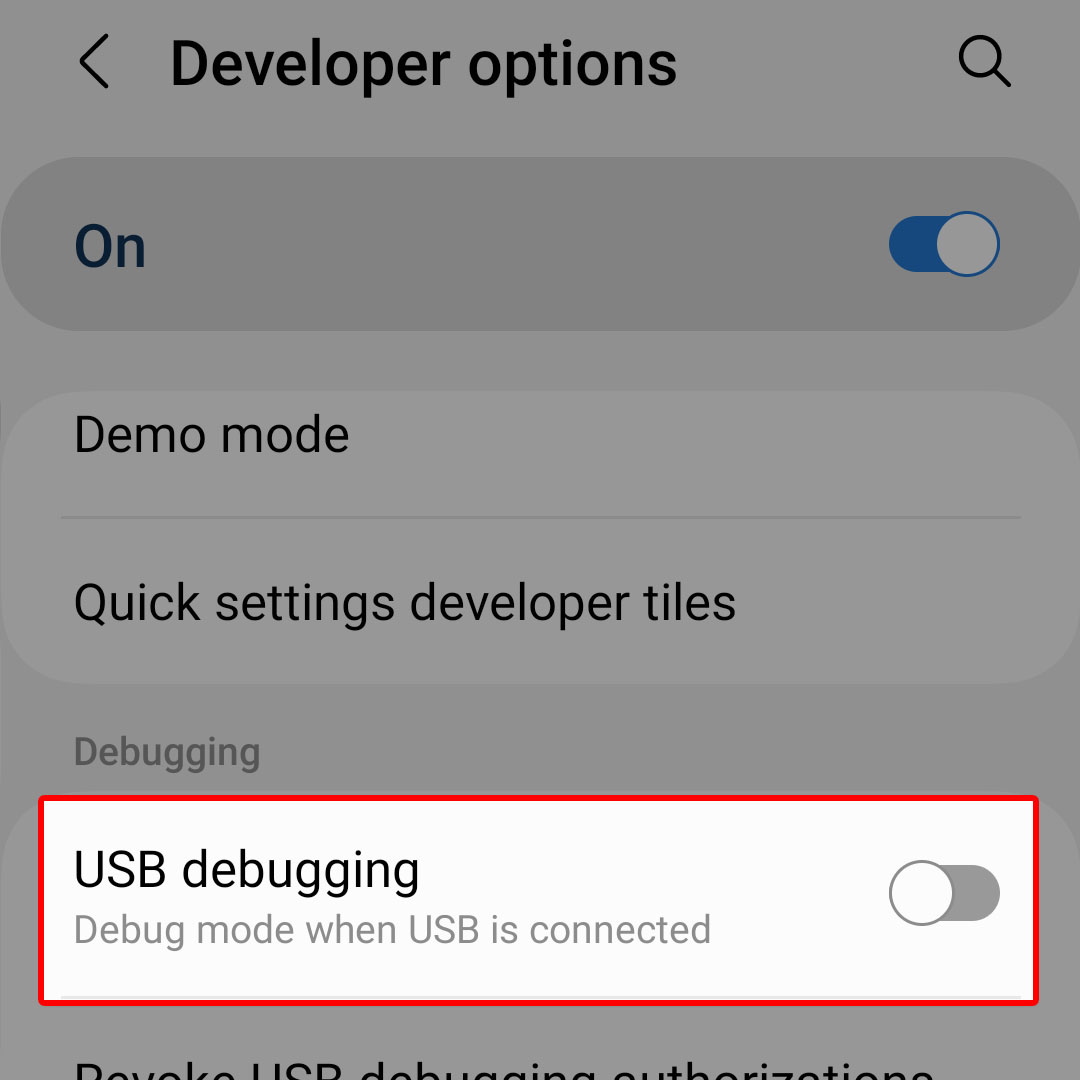 enable usb debugging samsung galaxy zflip4 4