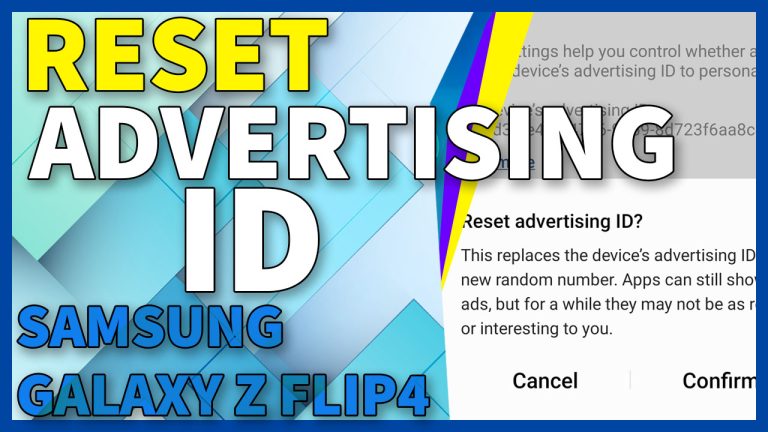 reset advertising ID galaxy zflip4 TN