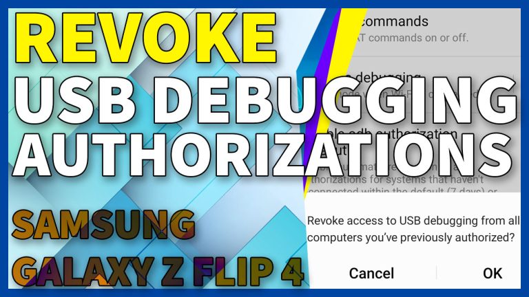 revoke usb debugging authorizations galaxy zflip4 TN