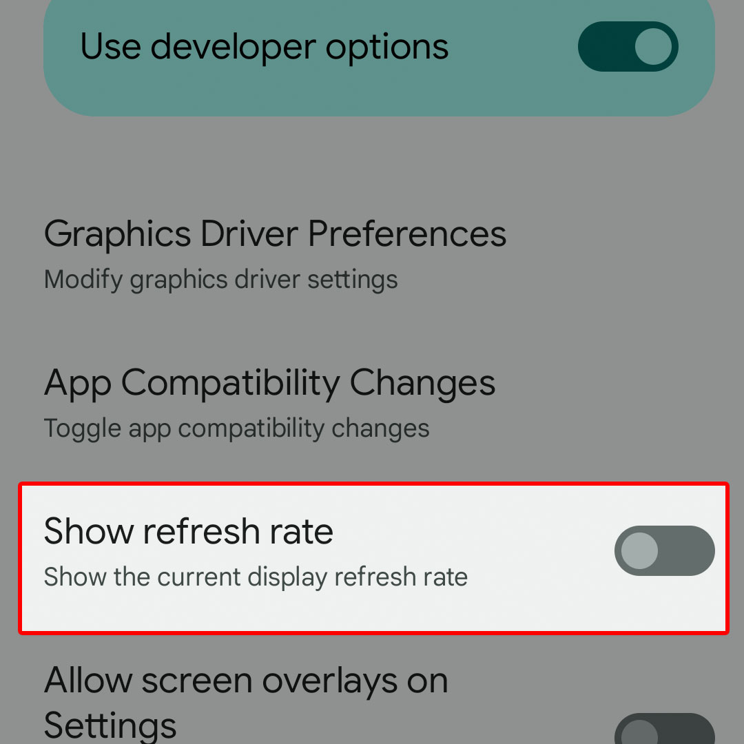 show refresh rate google