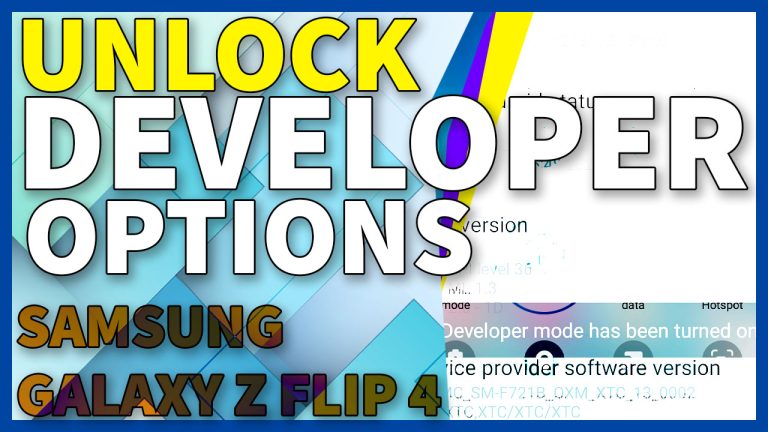 unlock developer options samsung galaxy zflip4 TN