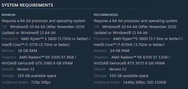 Fix #1 Check Forspoken System Requirements