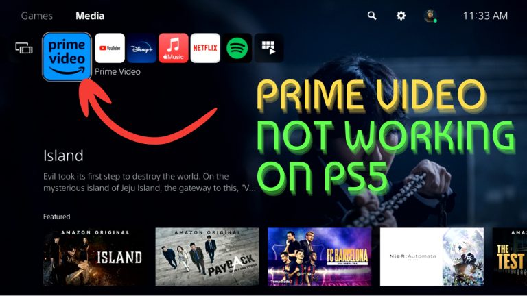 PS5 Prime Video Not Working