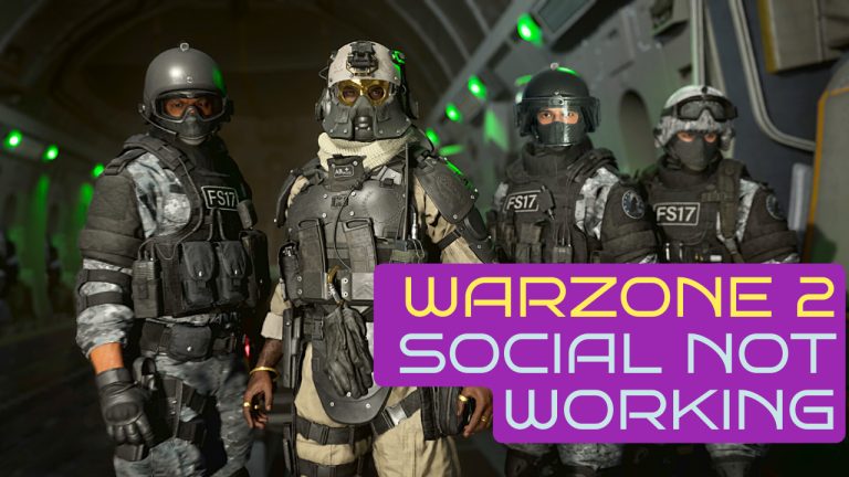 Warzone 2.0 Social Not Working ErroR