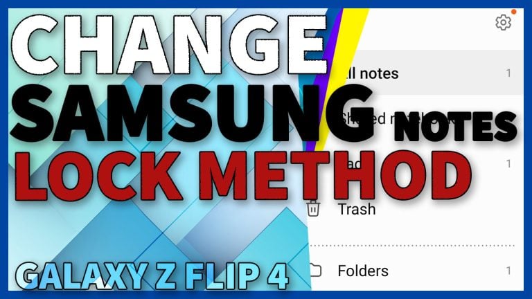 change samsung notes lock galaxy z flip4 TN