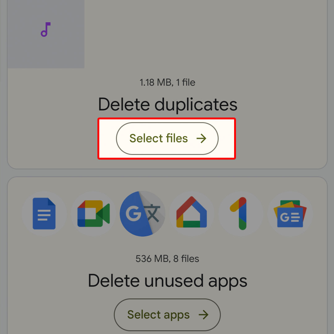 delete duplicate files google