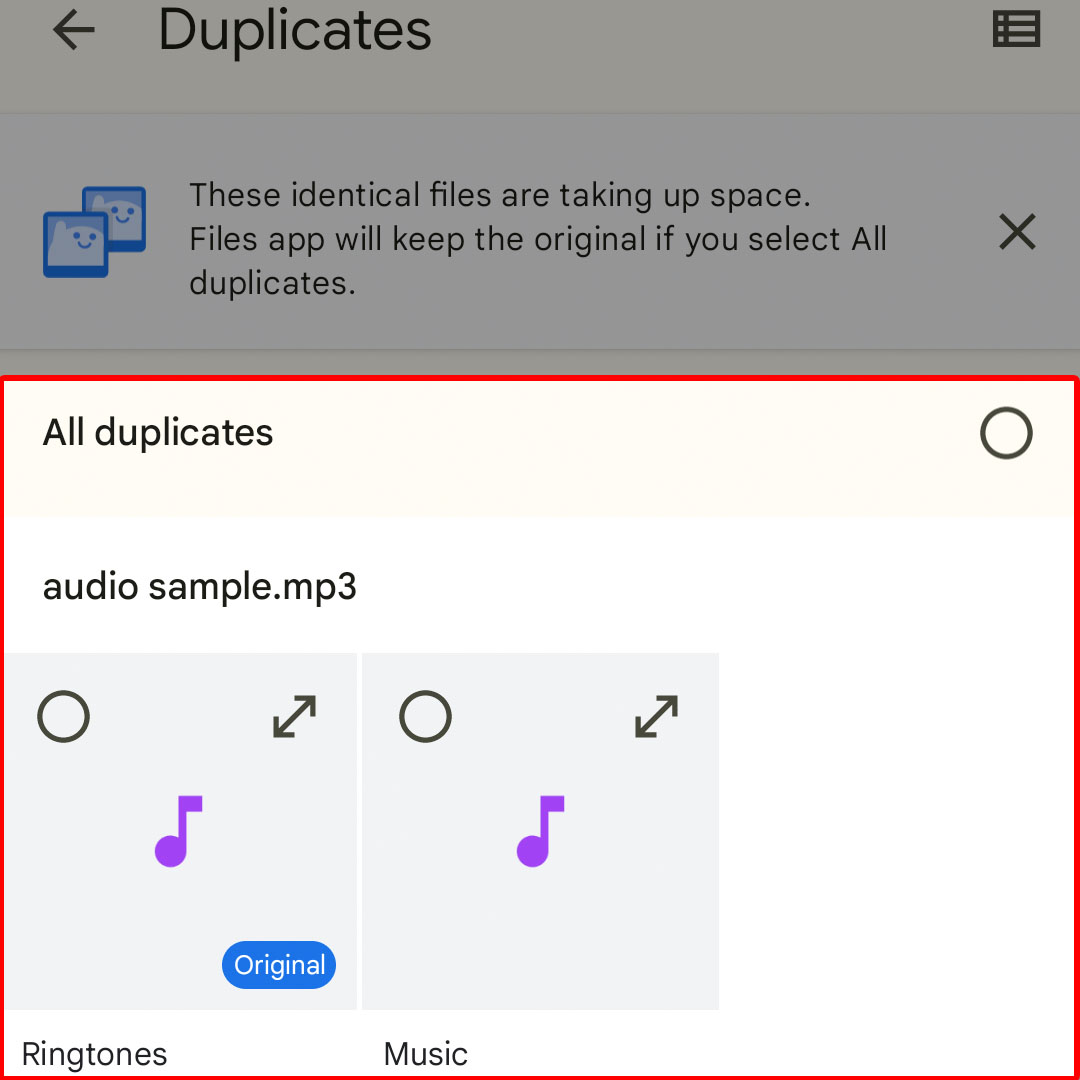 delete duplicate files google