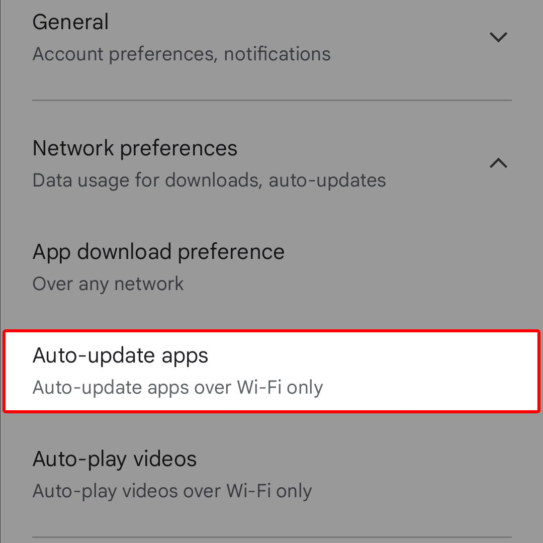 disable automatic app updates google
