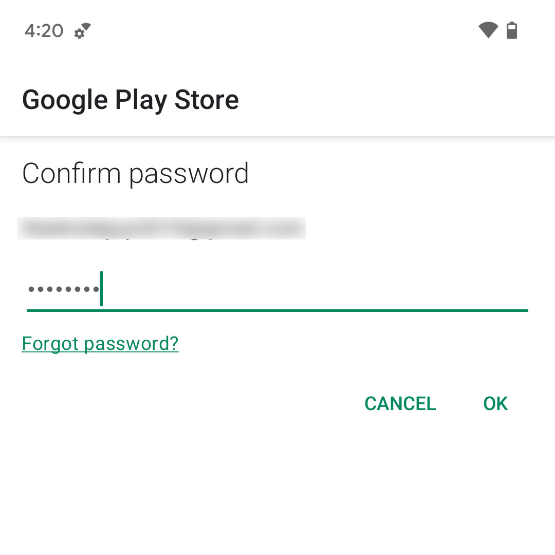 play store biometric authentication google