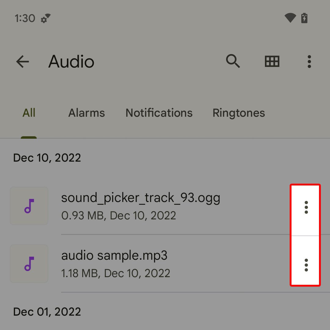 share audio files google