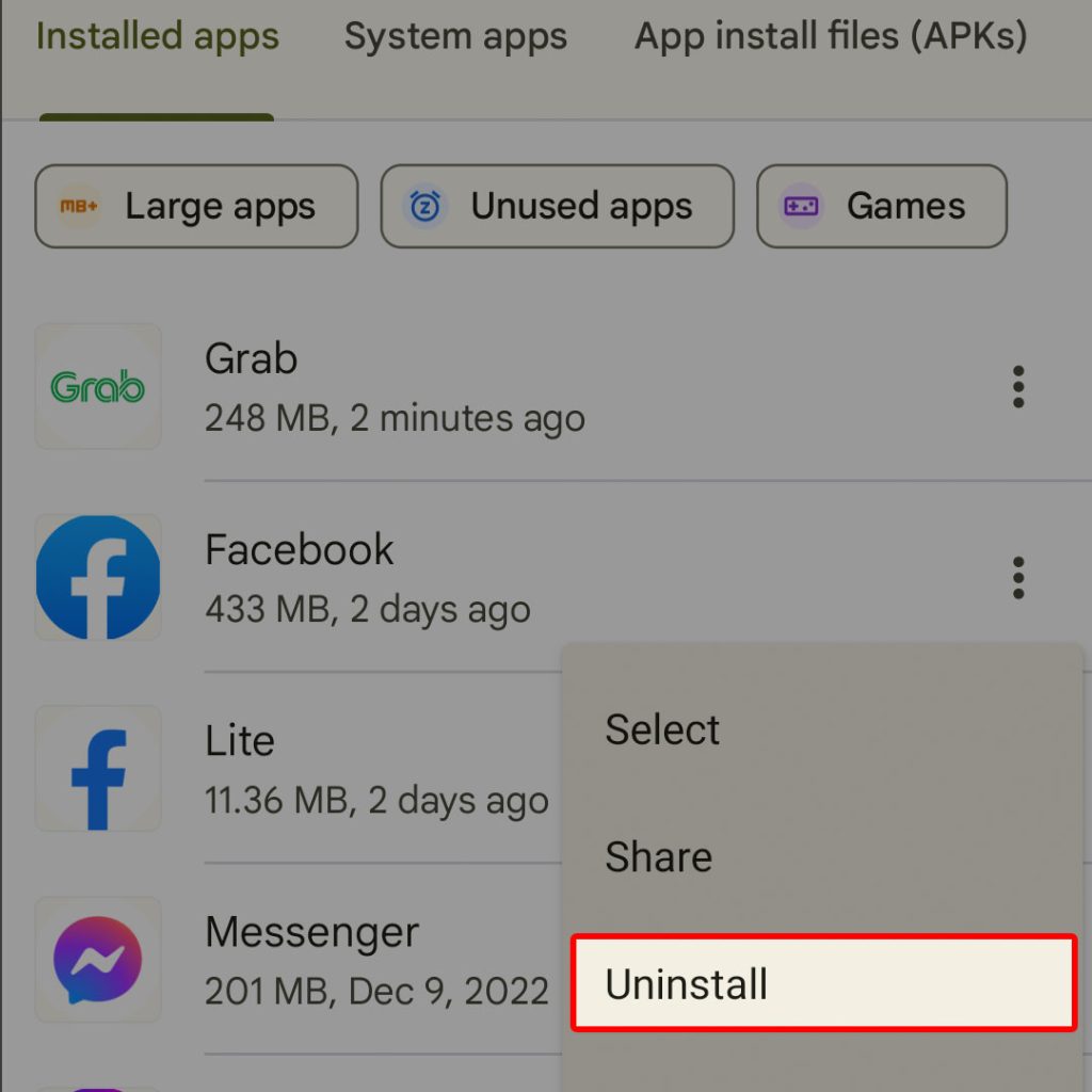 uninstall apps google pixel7 6