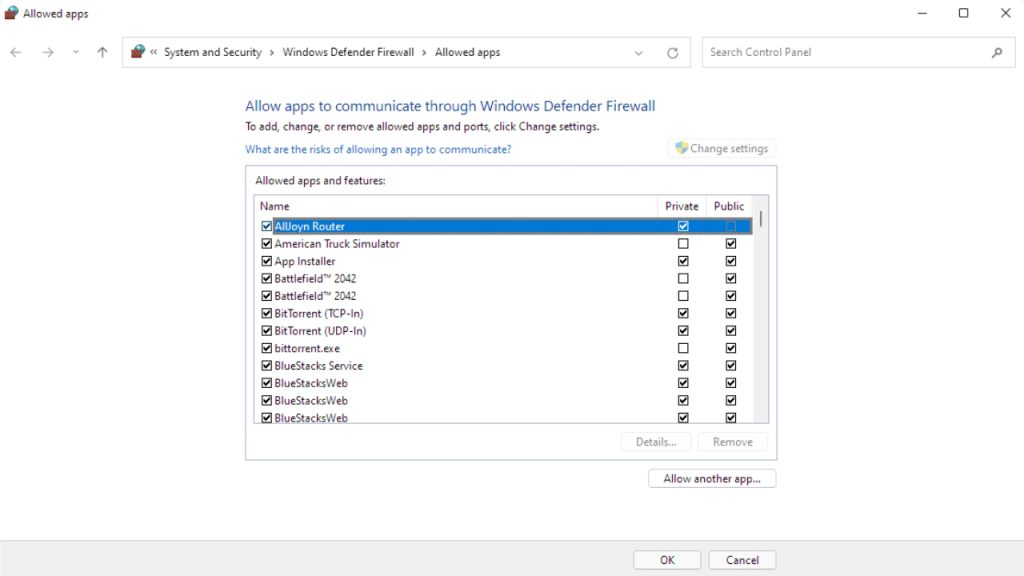 Allow Roblox on Windows Defender Firewall