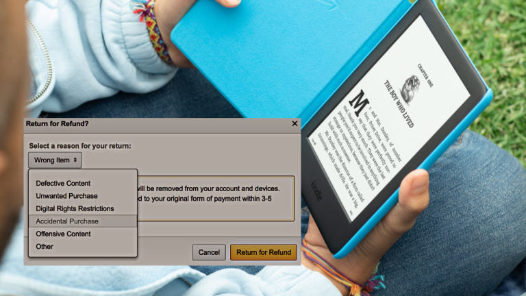 Amazon Kindle Parental Control Accidental Purchase Order Return