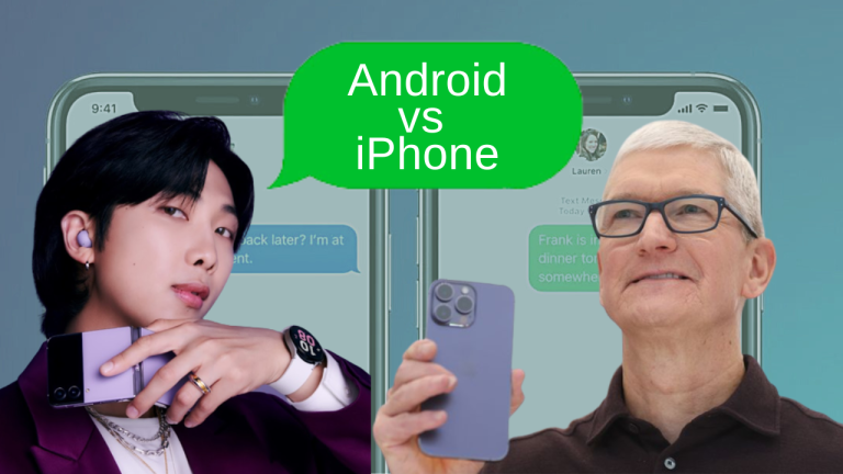 Android vs iPhone BTS Tim Cook