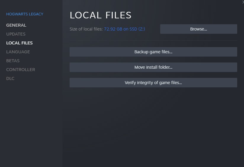Fix 3 Verify Integrity of Game Files