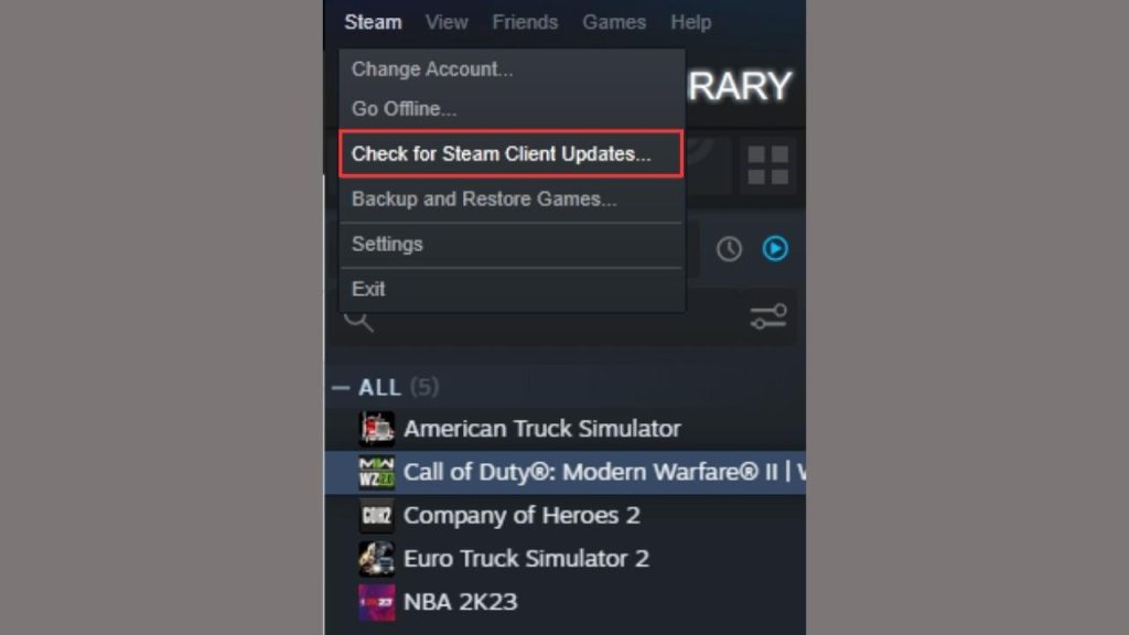 Restart Steam and Update it