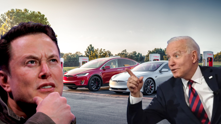 Tesla Biden Musk Charging Network Open Share