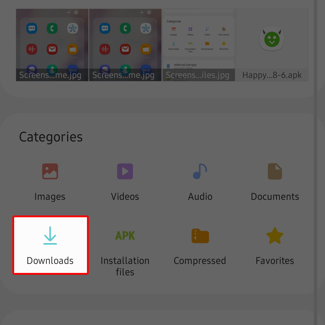 locate downloaded files galaxy a50 2