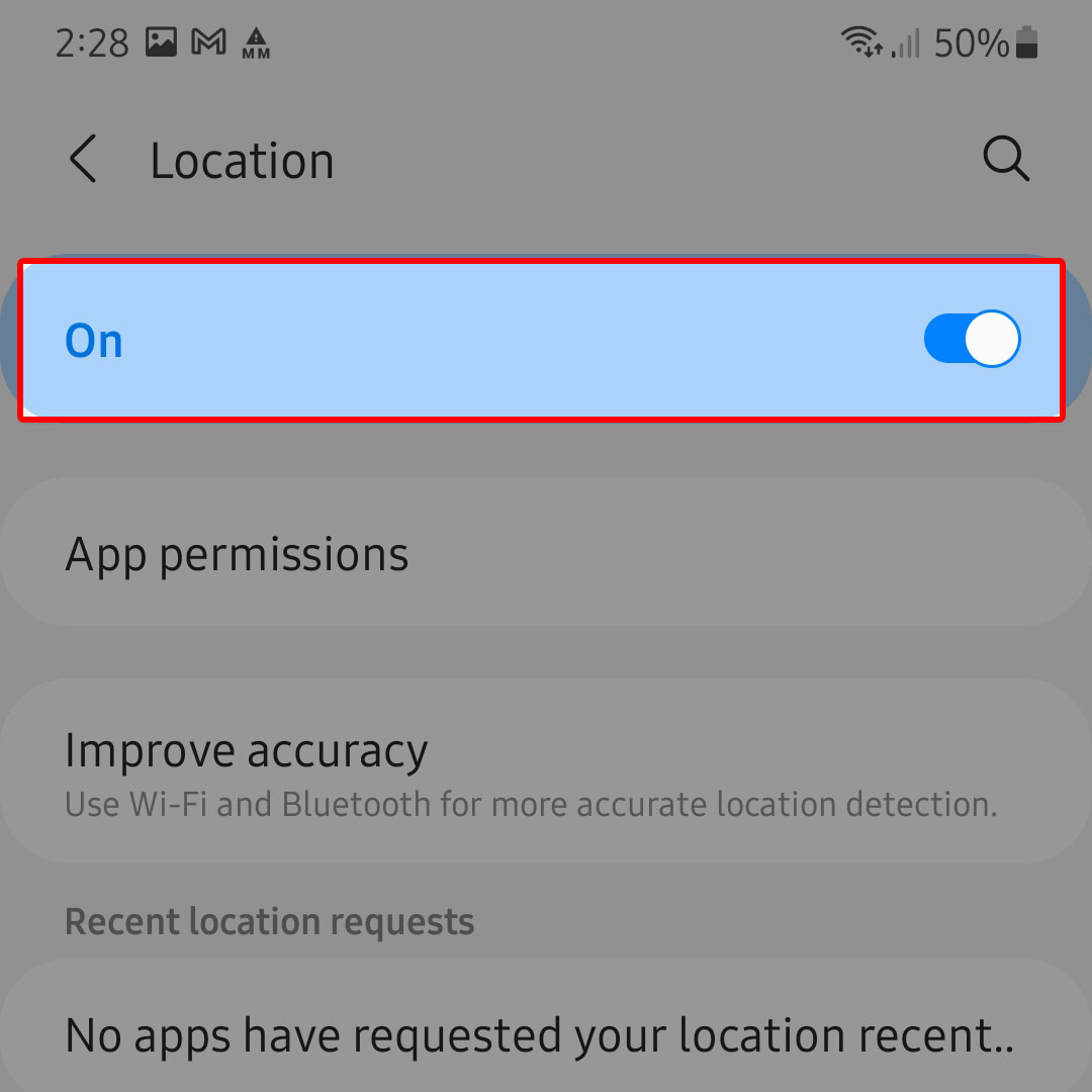 turn off location services galaxy a51 3