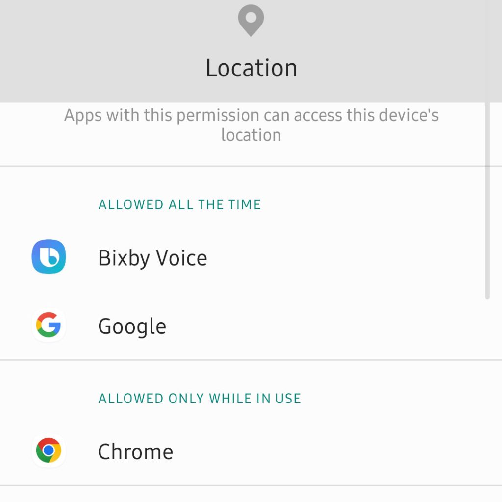 turn off location services galaxy a51 4