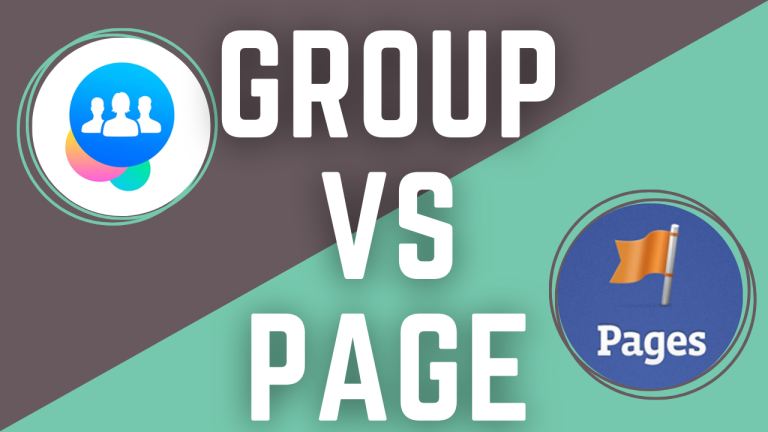 difference between page and group