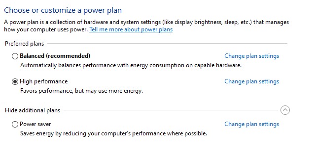 Enable Windows Performance Mode