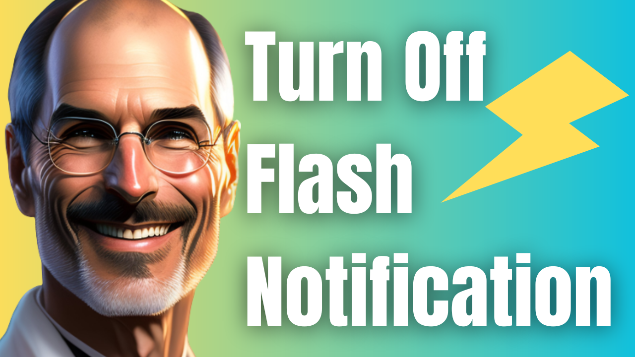 How To Turn Off Flash Notification Www inf inet