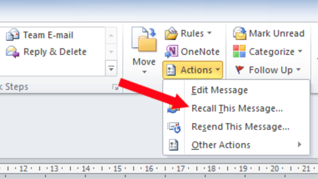 outlook email recall