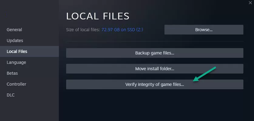 Click Verify Integrity of Game Files option jpg