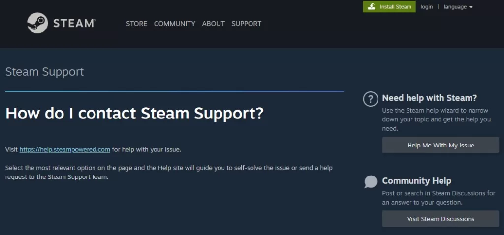 Steam support ticket 1