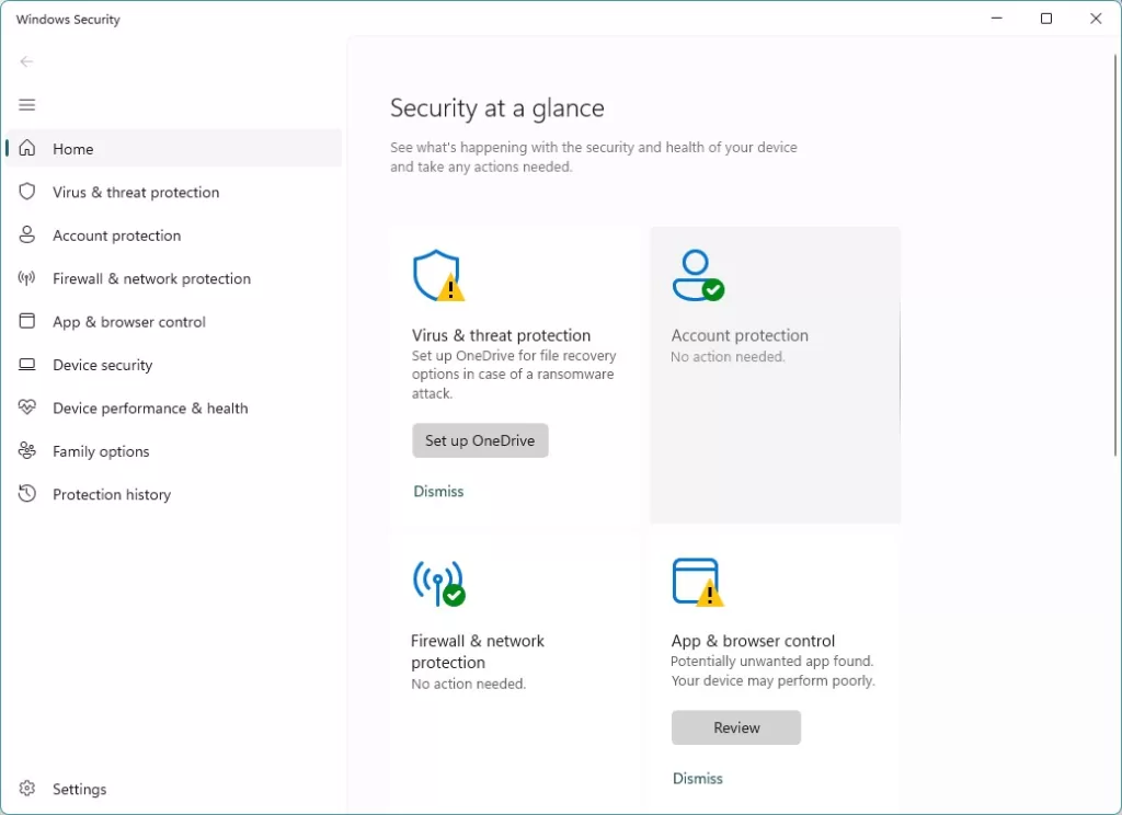 Windows Security Windows Defender
