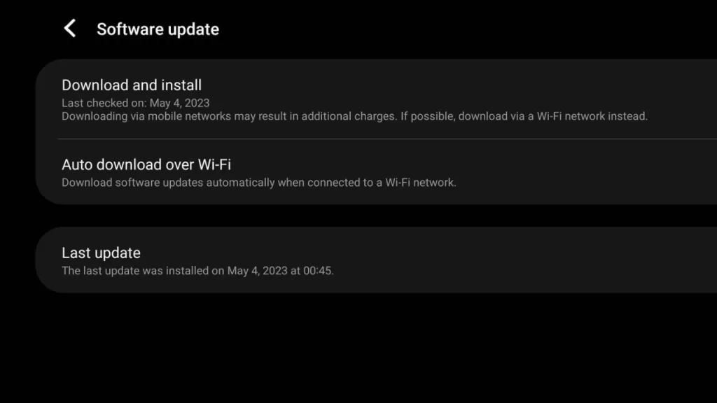 Android system update
